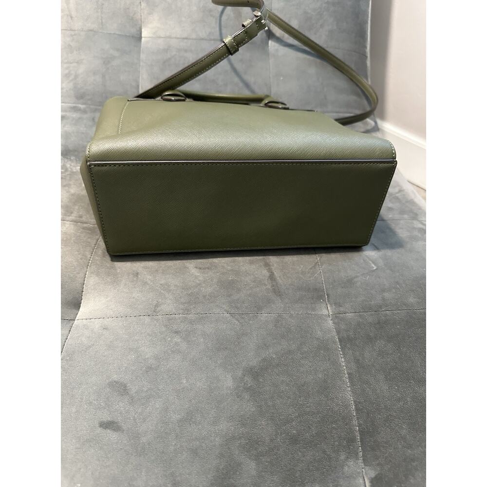 EUC Kate Spade Olive Green Melanie Satchel With Removable Adjustable Strap - Picture 5 of 5